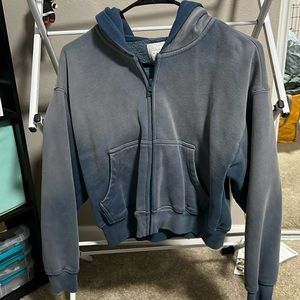 TNA cozy fleece boyfriend body zip hoodie